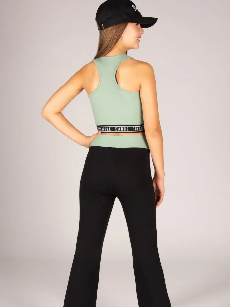 Pineapple Tape Hem Midi Crop Top Green Outlet