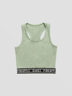 Pineapple Tape Hem Midi Crop Top Green Outlet