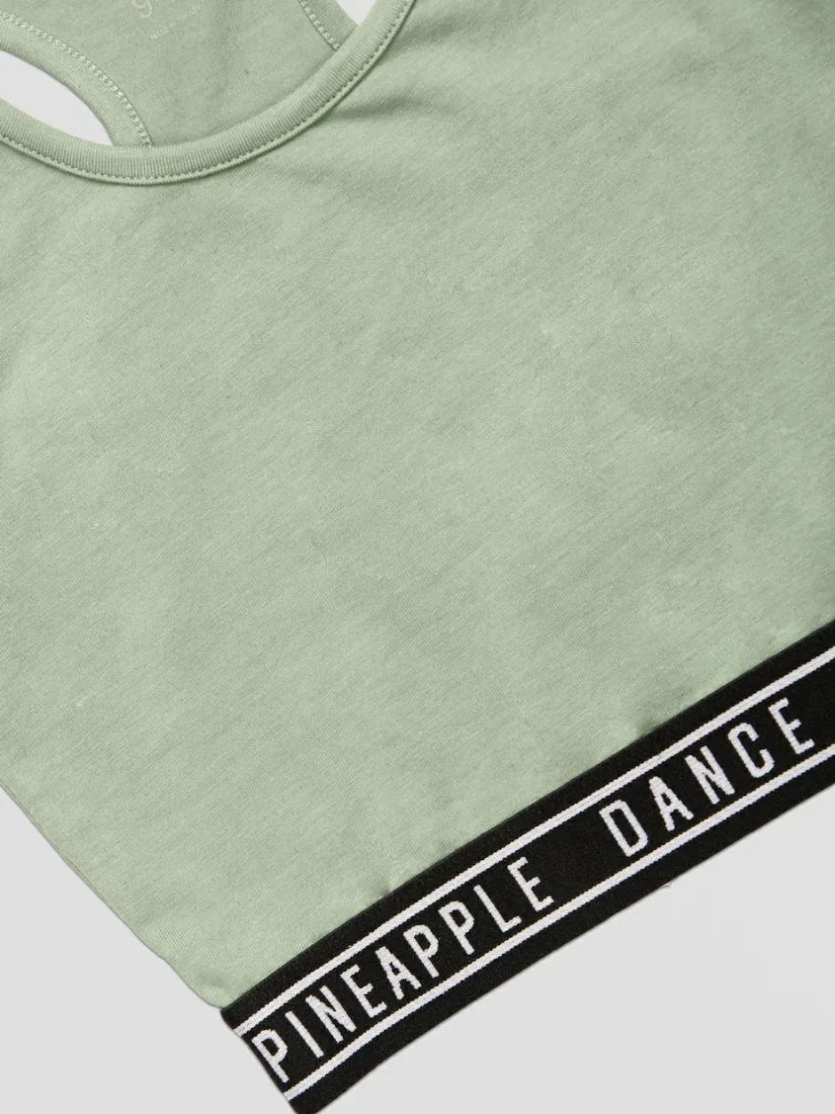 Pineapple Tape Hem Midi Crop Top Green Outlet