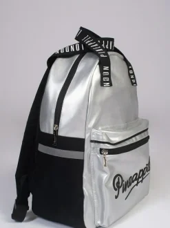 Pineapple Silver Retro Logo Pocket Backpack Best