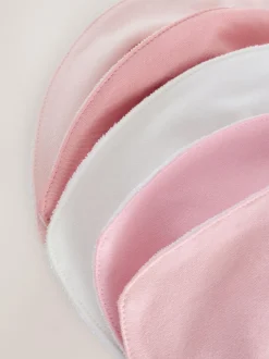 Next Pink 5 Pack Baby Dribble Bibs