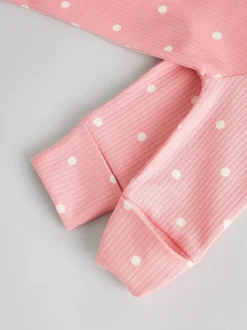 Next Pink 3 Pack Baby Sleepsuits (0-2yrs) Sale