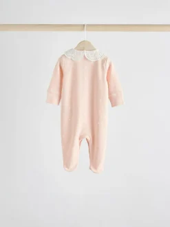 Next Pink 3 Pack Baby Sleepsuits (0-2yrs) Sale