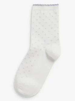Next Pink 7 Pack Cotton Rich Pretty Ankle Socks Clearance