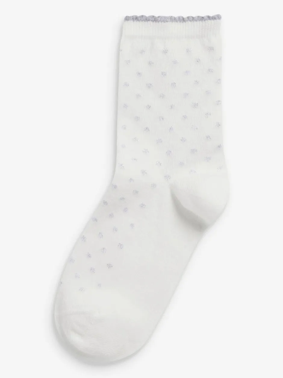 Next Pink 7 Pack Cotton Rich Pretty Ankle Socks Clearance