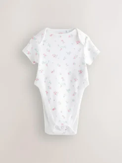 Next Pink 3 Pack Hip Dysplasia Short Sleeve Baby Bodysuits