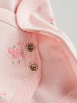 Next Pink 5 Pack Short Sleeve Baby Bodysuit New