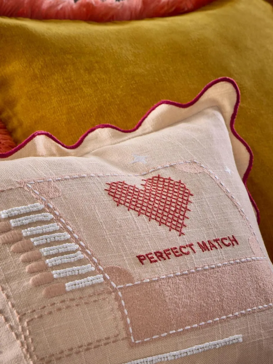 Next Pink 30 X 40cm Valentines Embroidered Perfect Match Cushion Discount