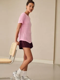 Next Active Crew Neck Lightweight Short Sleeve T-Shirt Pink