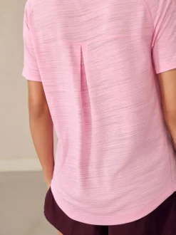 Next Active Crew Neck Lightweight Short Sleeve T-Shirt Pink