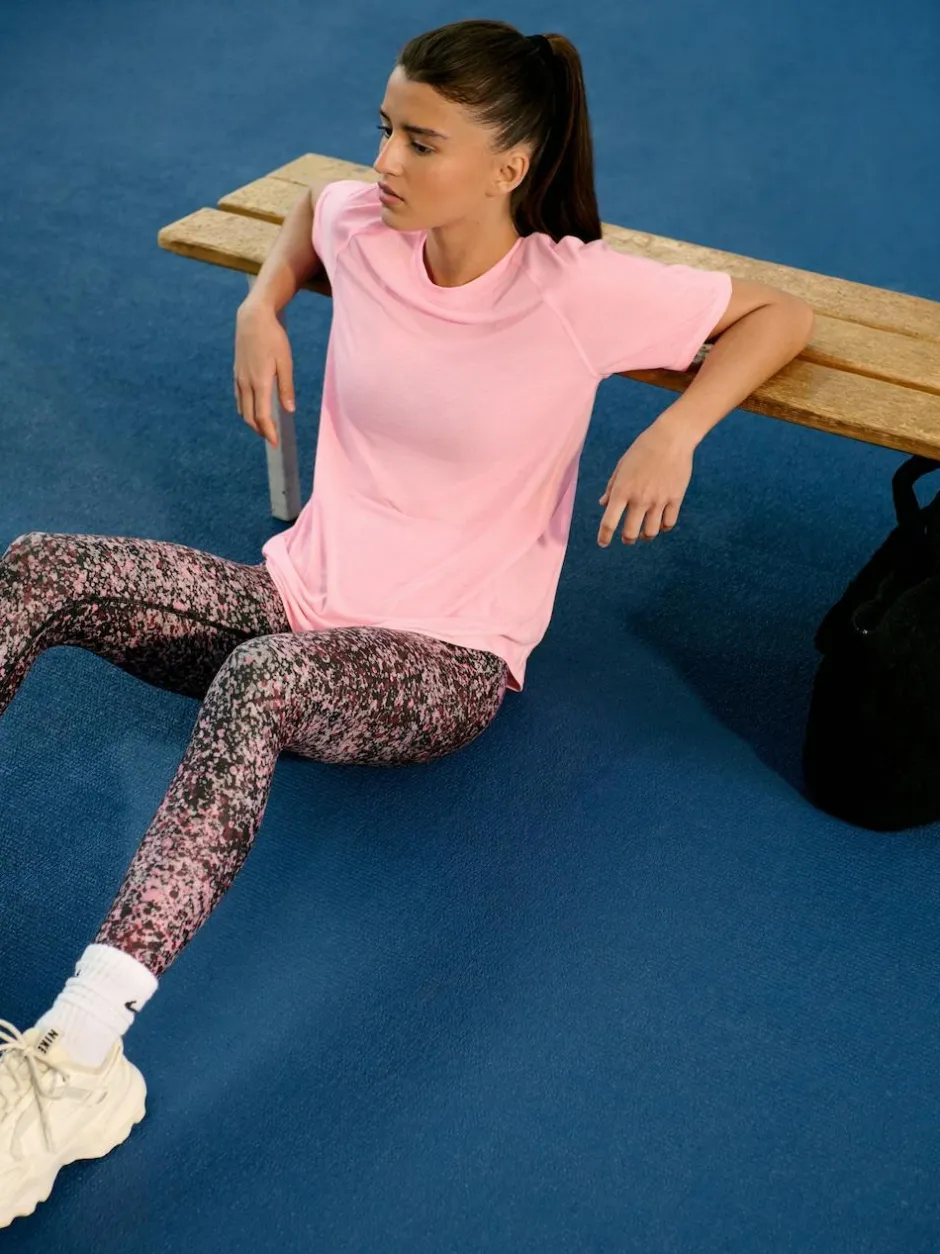 Next Active Crew Neck Short Sleeve T-Shirt Pink Sale