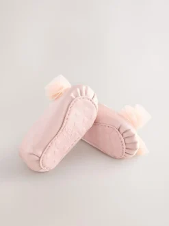 Next Baby Bow Occassion Shoes (0-18mths) Pink Clearance