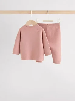 Next Baby Knitted Wrap Jumper and Leggings 2 Piece Set (0mths-2yrs) Pink Sale