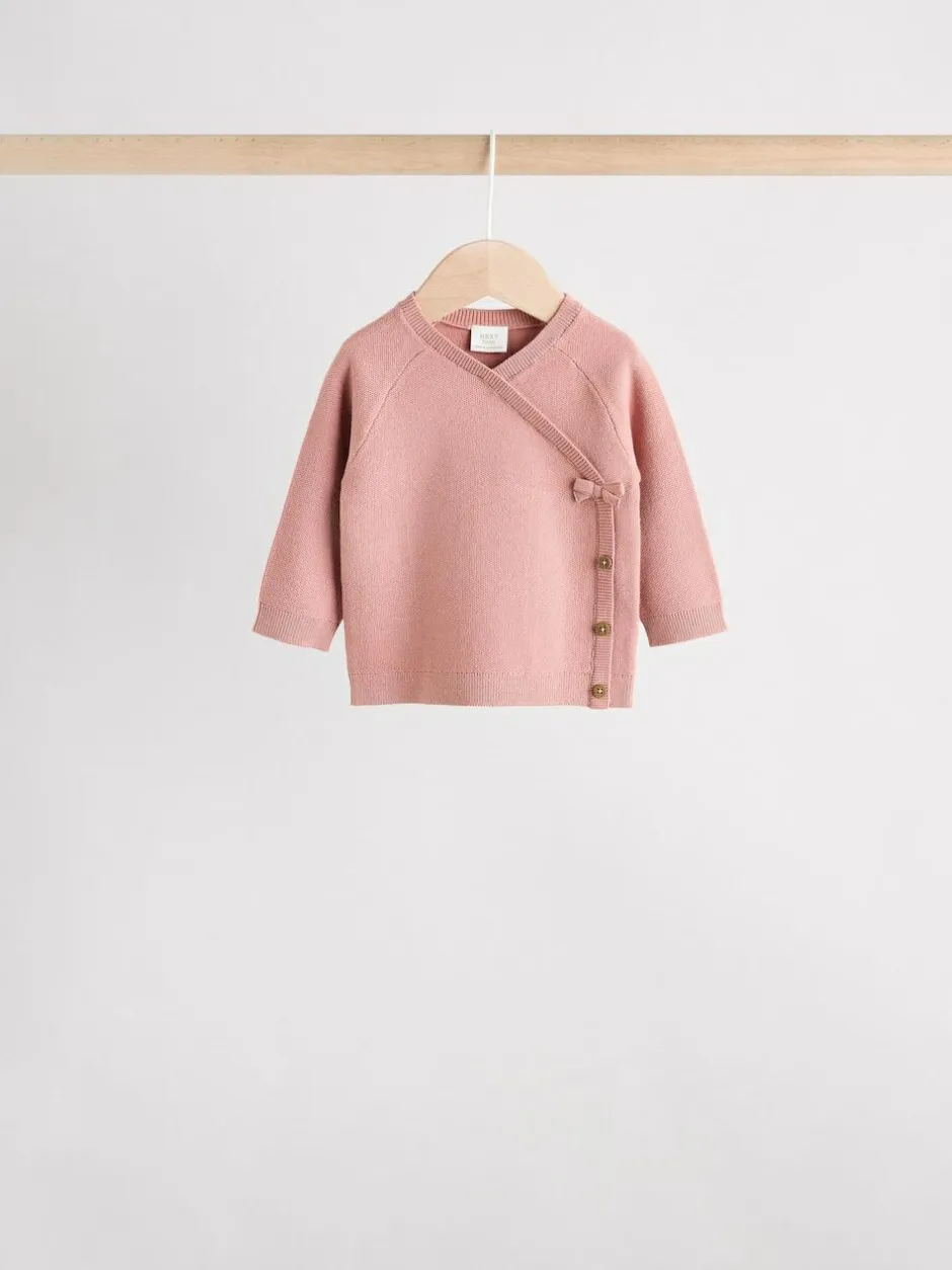 Next Baby Knitted Wrap Jumper and Leggings 2 Piece Set (0mths-2yrs) Pink Sale