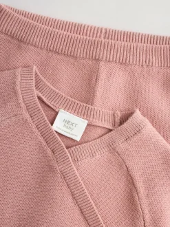 Next Baby Knitted Wrap Jumper and Leggings 2 Piece Set (0mths-2yrs) Pink Sale