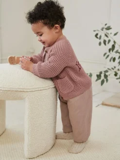 Next Pink Back Slogan Embroidered Baby Knitted Cardigan (0mths-2yrs) Discount
