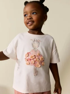 Next Short Sleeve T-Shirt (3mths-7yrs) Pink Ballerina Sale