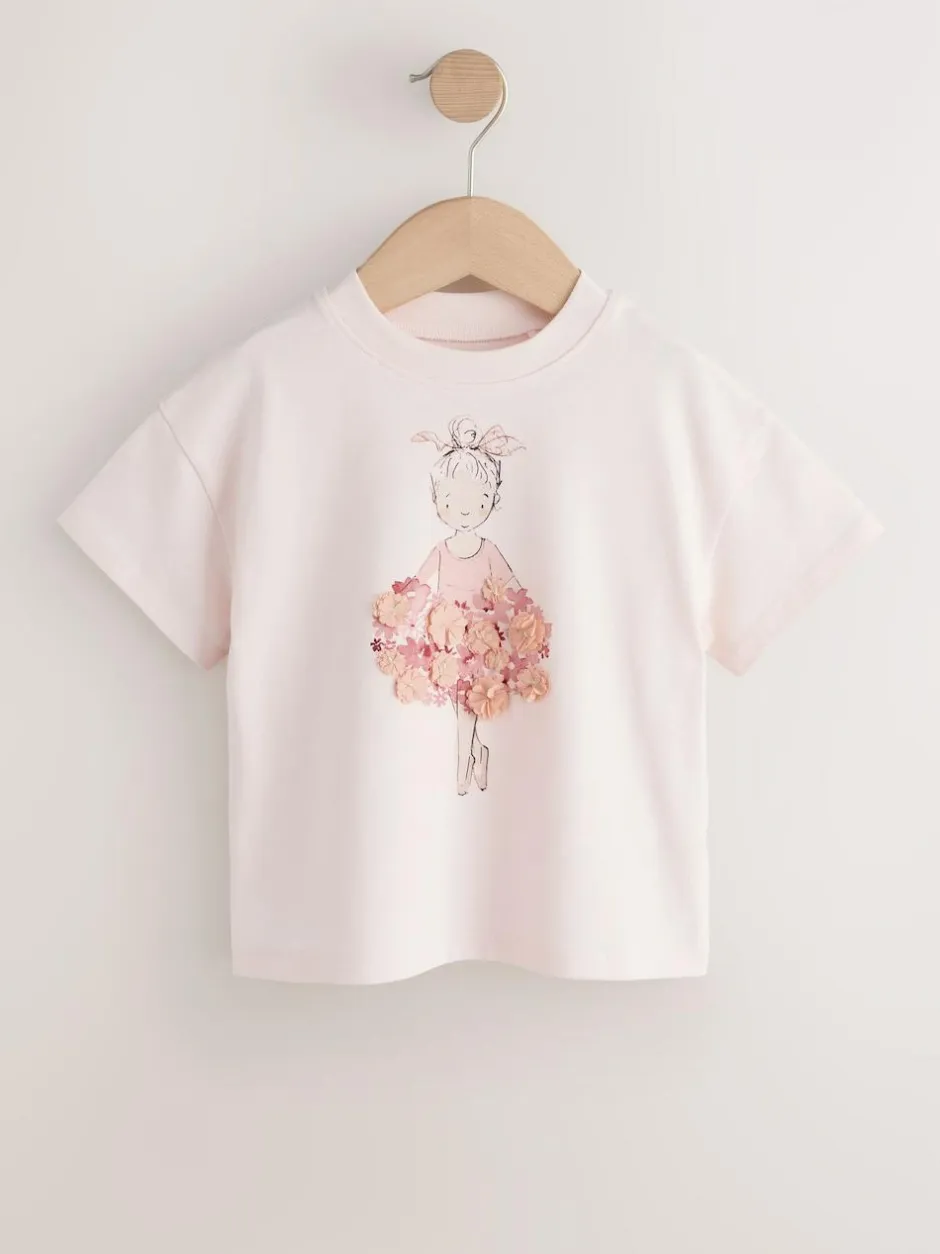 Next Short Sleeve T-Shirt (3mths-7yrs) Pink Ballerina Sale