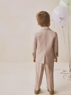 Next Blazer Shirt Trousers and Bow Tie Set (3mths-9yrs) Pink Hot