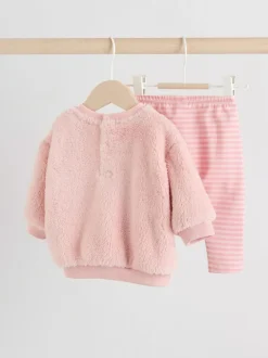 Next Baby Fleece Tops and Leggings Set 2 Piece (0mths-2yrs) Pink Bunny Discount