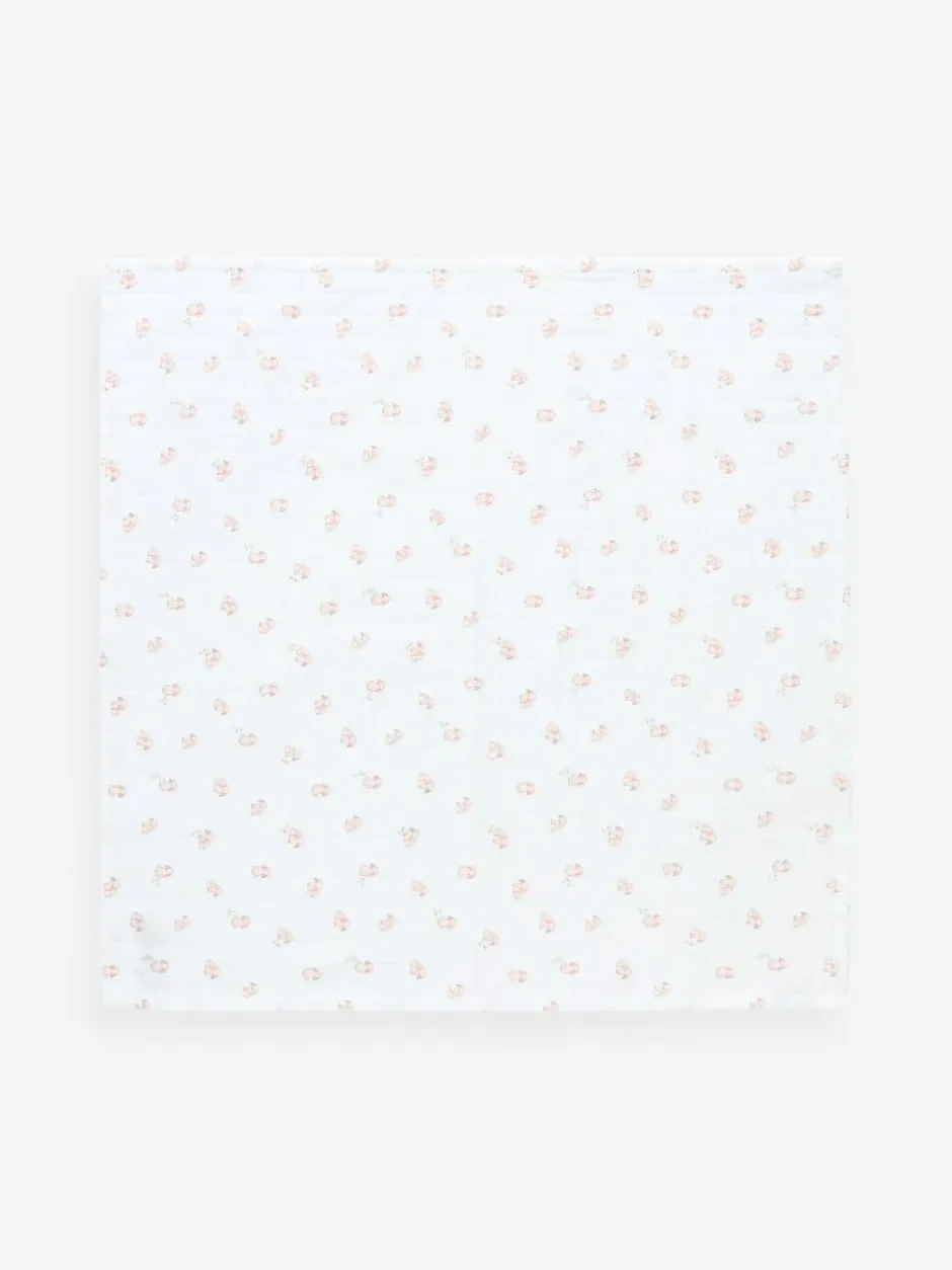 Next Baby Muslins Cloths 4 Pack Pink Bunny Outlet