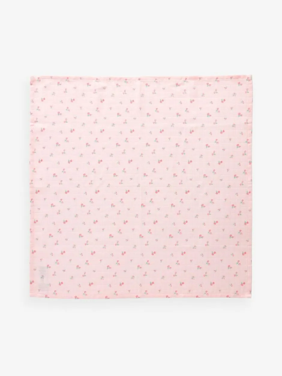 Next Baby Muslins Cloths 4 Pack Pink Bunny Outlet