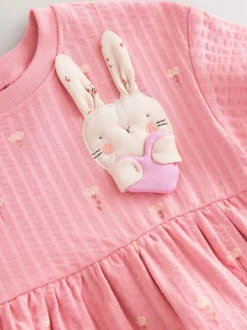 Next Jersey Summer Dress (3mths-7yrs) Pink Bunny Clearance