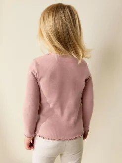 Next Long sleeve Embroidered Ribbed Top (3mths-7yrs) Pink Bunny Discount