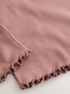 Next Long sleeve Embroidered Ribbed Top (3mths-7yrs) Pink Bunny Discount