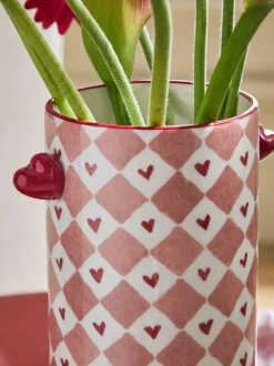 Next Pink Ceramic Heart Vase Best
