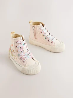 Next Pink Character Wide Fit (G) High Top Trainers Online