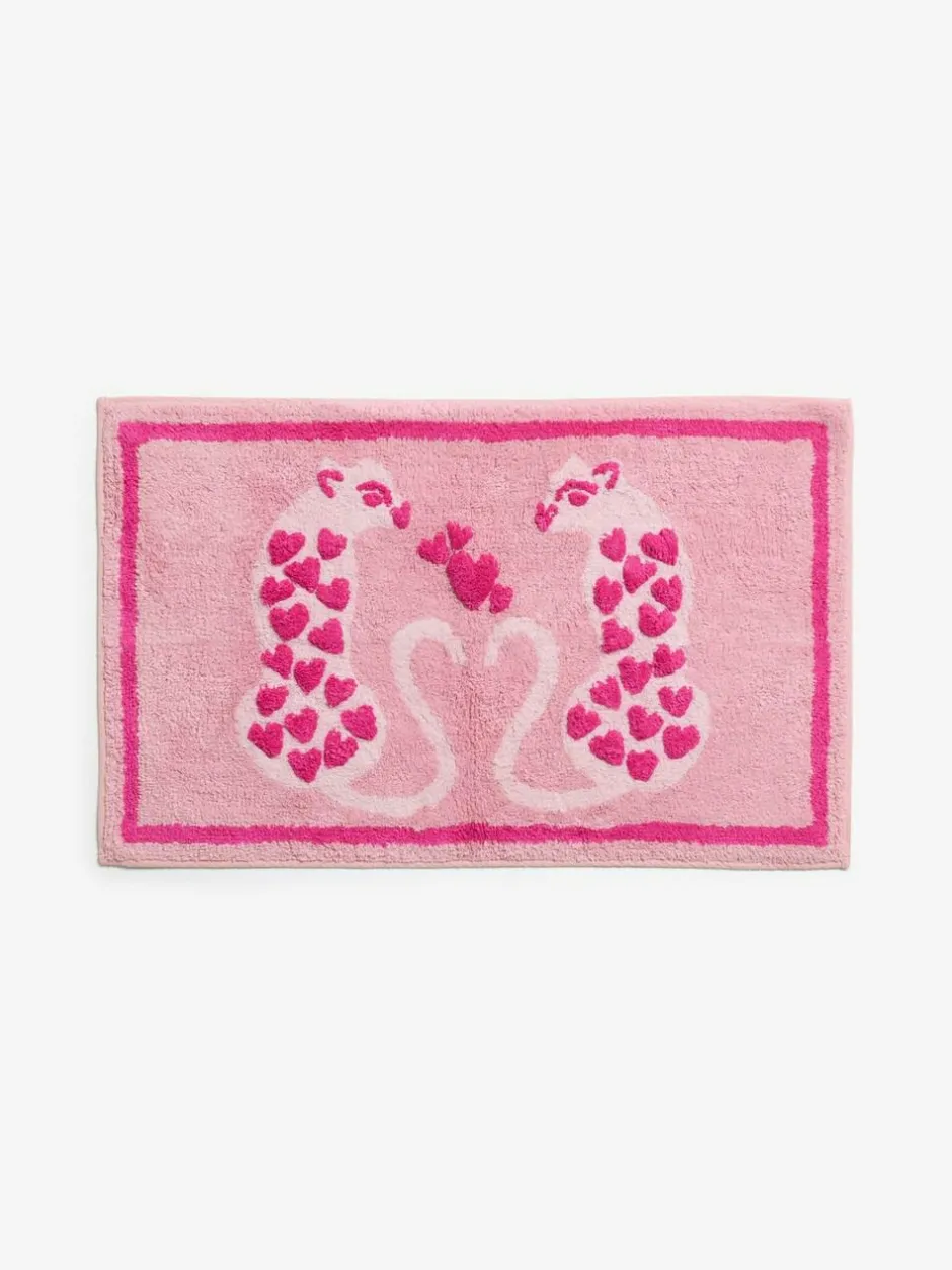 Next Pink Cheetah Valentines Bath Mat