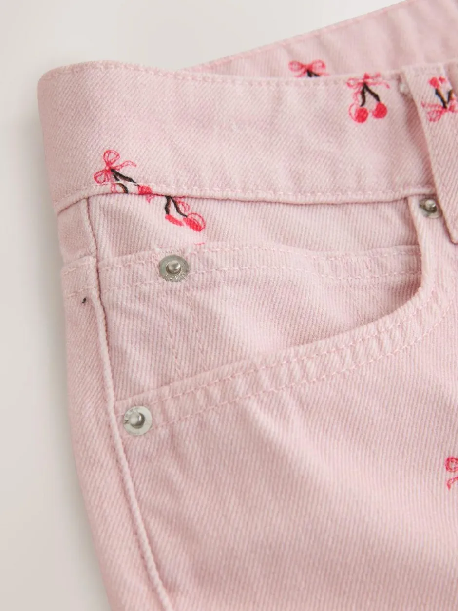 Next Straight Leg Jeans Pink Cherry Clearance