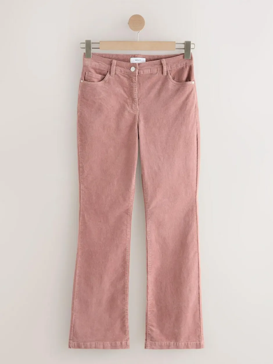 Next Cord Bootcut Trousers Pink Online