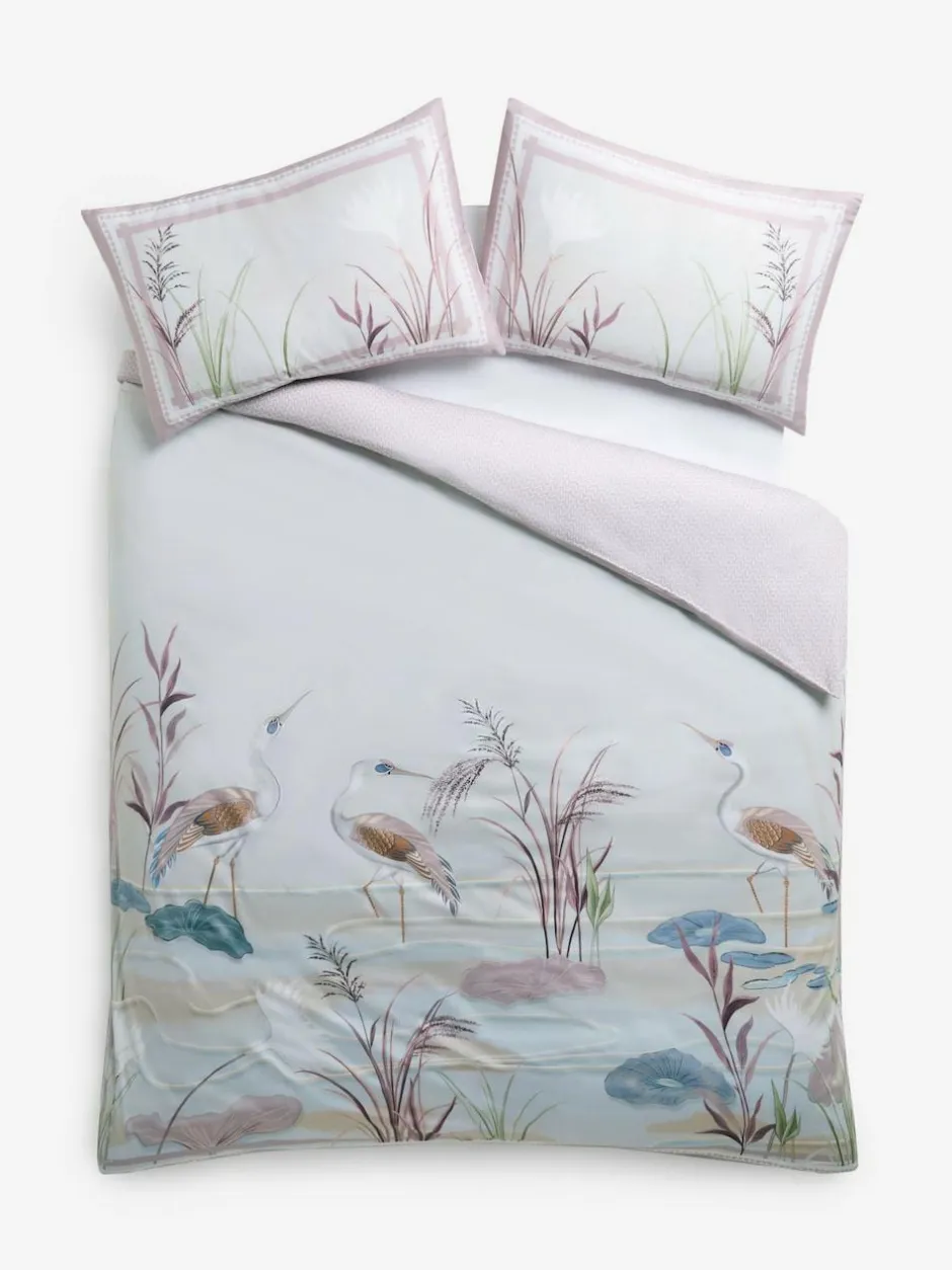 Next Pink Crane Kimono 300TC Sateen Collection Luxe Duvet Cover And Pillowcase Set Online