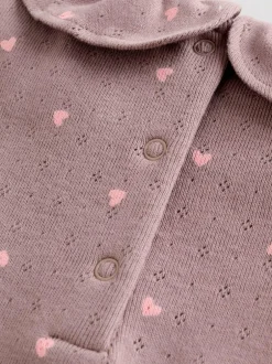 Next Baby Long Sleeve Frill Bodysuits 4 Pack (0mths-2yrs) Pink/ Cream/ Brown Ditsy Online