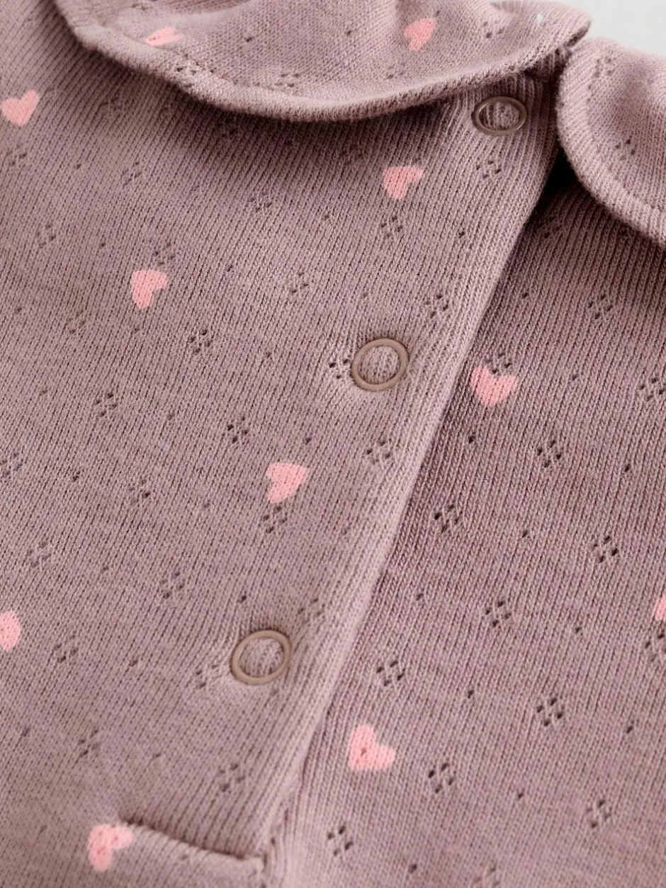 Next Baby Long Sleeve Frill Bodysuits 4 Pack (0mths-2yrs) Pink/ Cream/ Brown Ditsy Online