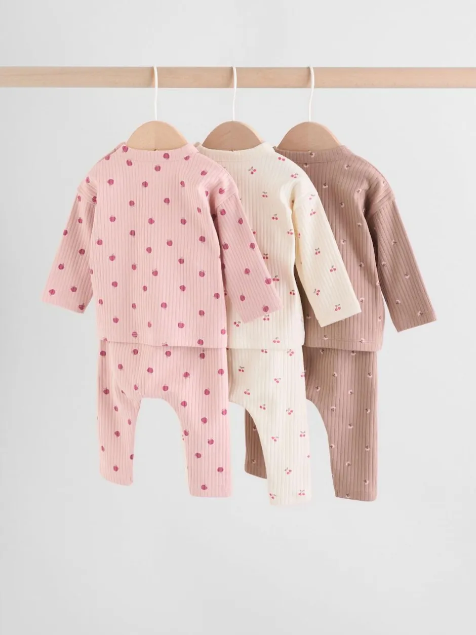 Next Pink/ Cream/ Brown Print Long Sleeve Top And Leggings Set 6 Piece (0mths-3yrs) Online