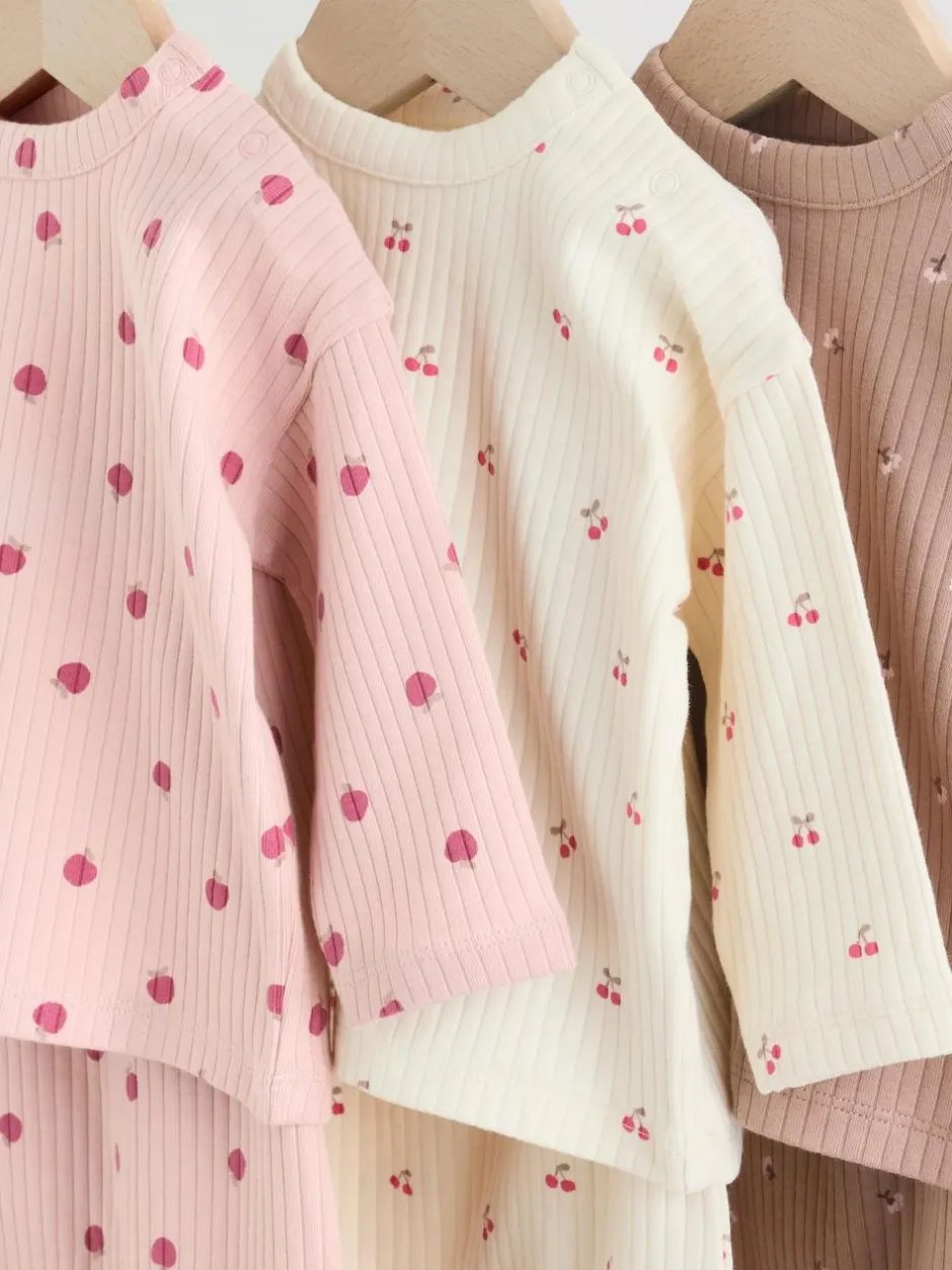 Next Pink/ Cream/ Brown Print Long Sleeve Top And Leggings Set 6 Piece (0mths-3yrs) Online