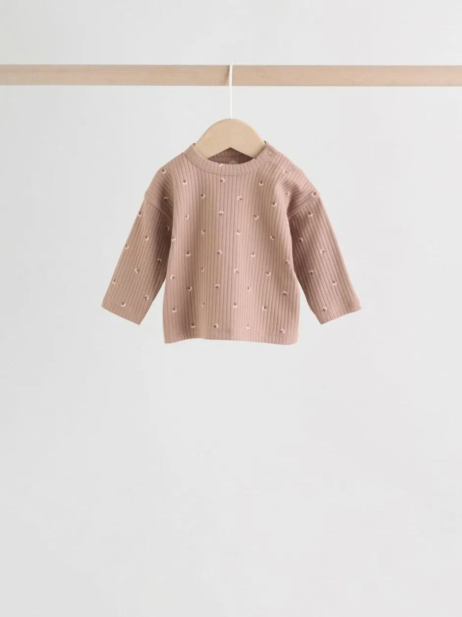 Next Pink/ Cream/ Brown Print Long Sleeve Top And Leggings Set 6 Piece (0mths-3yrs) Online