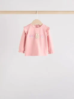 Next Pink/ Cream/ Bunny Character Long Sleeve Top And Leggings Set 6 Piece (0mths-3yrs)
