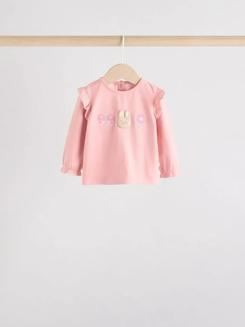 Next Pink/ Cream/ Bunny Character Long Sleeve Top And Leggings Set 6 Piece (0mths-3yrs)