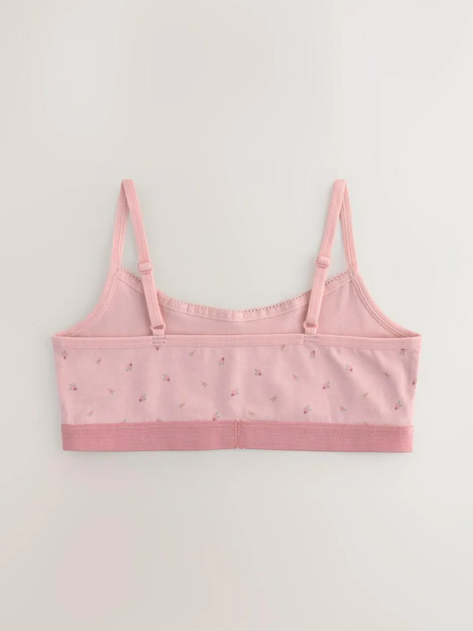 Next Crop Tops 3 Pack (5-16yrs) Pink Hot