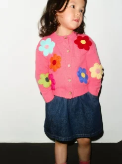 Next Pink 3D Flower Cardigan (3mths-7yrs) New