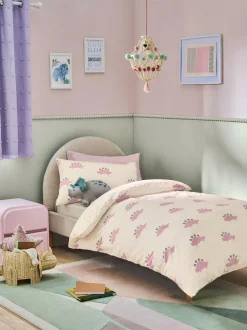 Next Duvet Cover and Pillowcase Set Pink Dinosaur Outlet