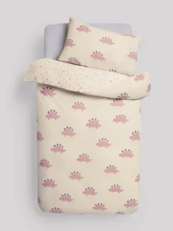 Next Duvet Cover and Pillowcase Set Pink Dinosaur Outlet