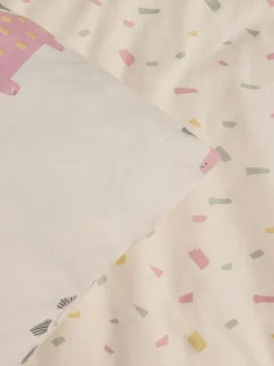 Next Duvet Cover and Pillowcase Set Pink Dinosaur Outlet