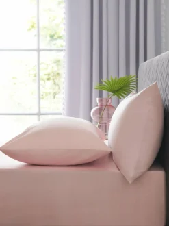 Next Pink Easy Care Polycotton Fitted Sheet Discount