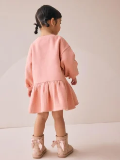 Next Pink Fairy Dropped Waist Sweat Dress (3mths-7yrs)