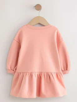 Next Pink Fairy Dropped Waist Sweat Dress (3mths-7yrs)